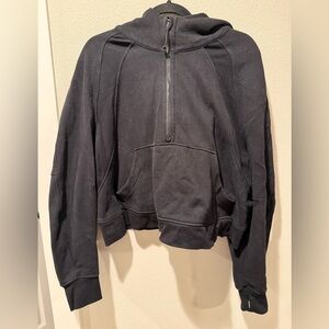 lululemon Black Scuba 1/4 Zip Oversized Hoodie